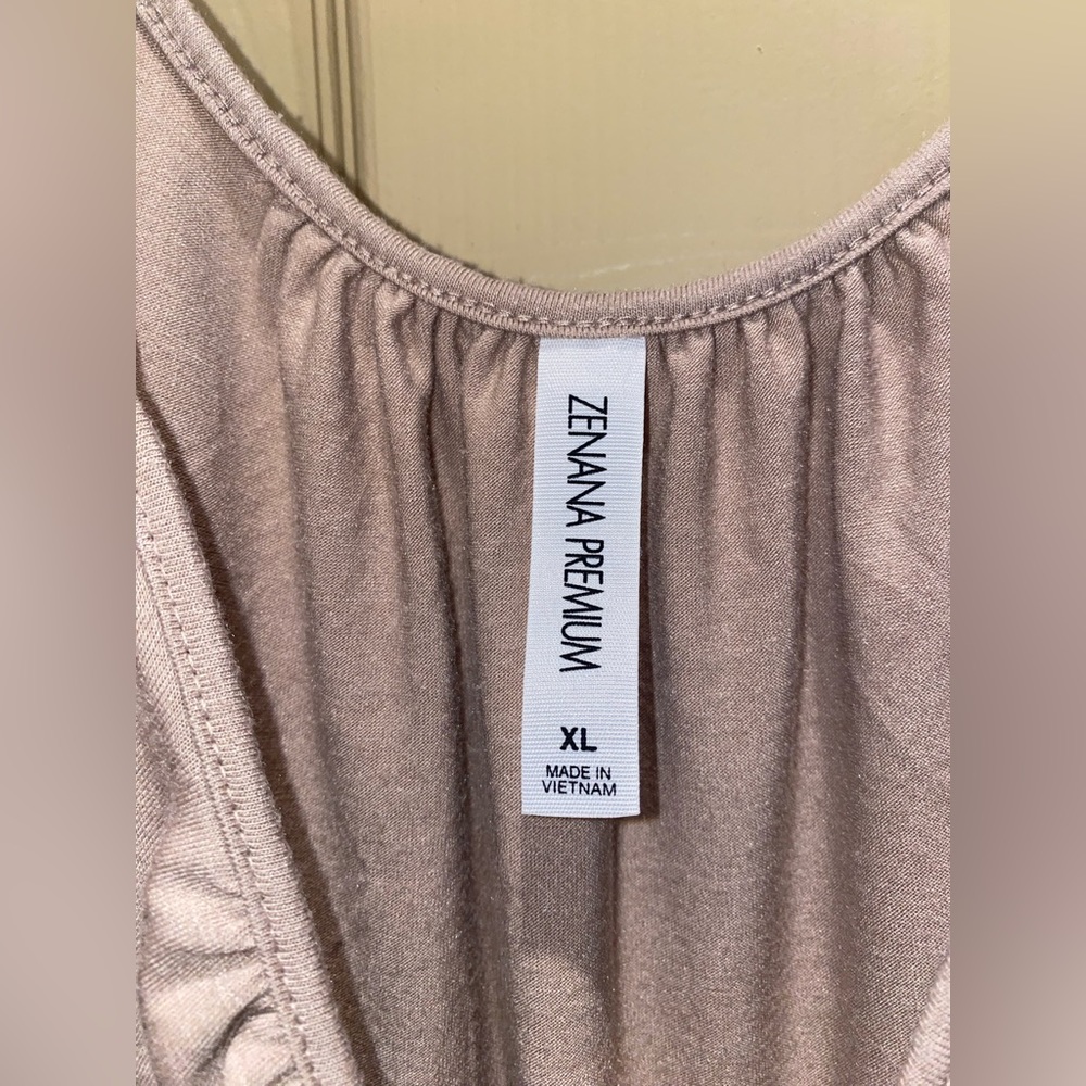 Zenana Premium Wide Leg Jumpsuit Tan Size XL - Picture 6 of 8